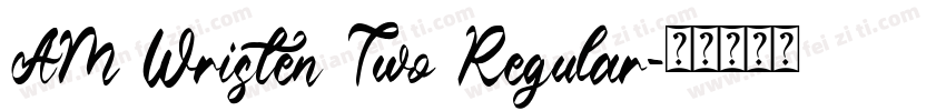 AM Wristen Two Regular字体转换